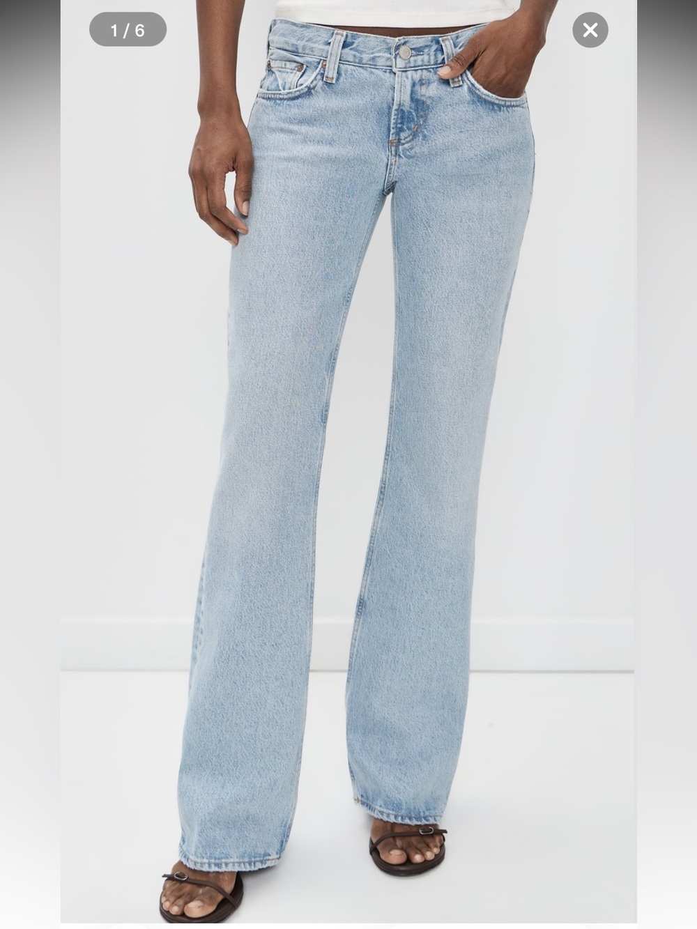 NWT AGOLDE Light Blue Low Rise Boot Cut Jeans